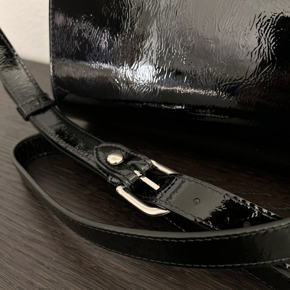 A.P.C. Black Patent Leather Crossbody Bag - Picture 4 of 7